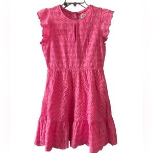 Vineyard Vines Bright Pink Eyelet Dress